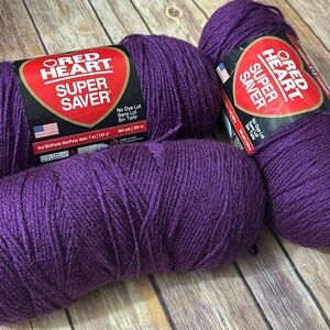 Red Heart Purple “Dark Orchid” x 3, 21 oz